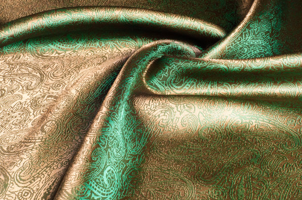 绿色丝质织物质地，色拉色图片下载