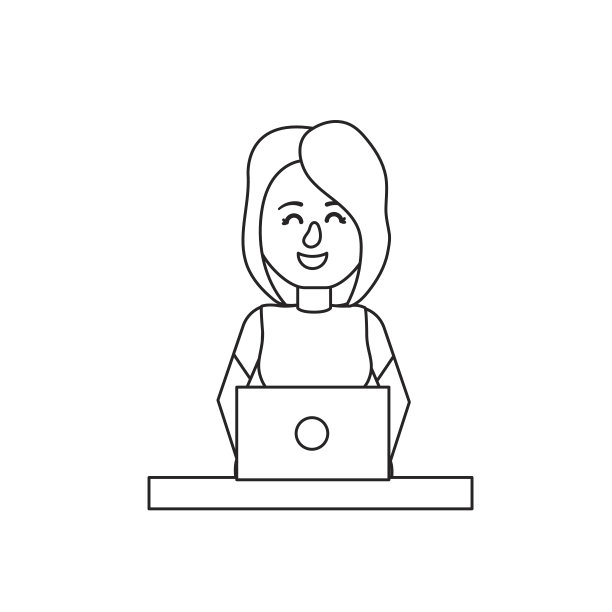 将职业女商人与笔记本电脑和公司工作联系起来图片下载