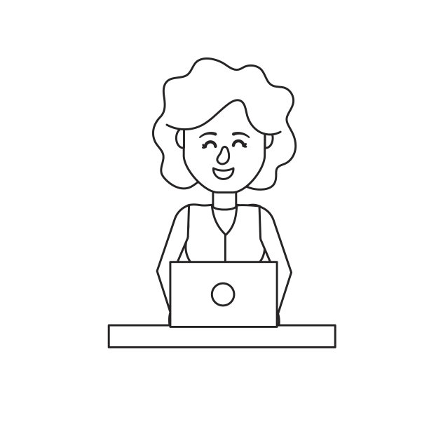 将职业女商人与笔记本电脑和公司工作联系起来图片下载