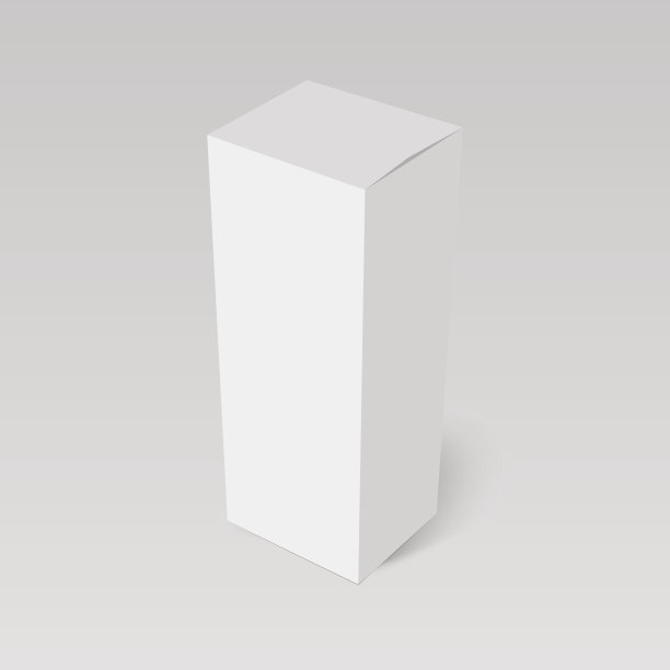 空白垂直纸盒模板立在白色背景上。矢量插图。图片下载