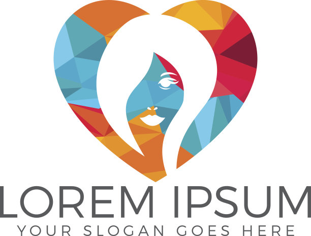 美女脸矢量设计模板。图片下载