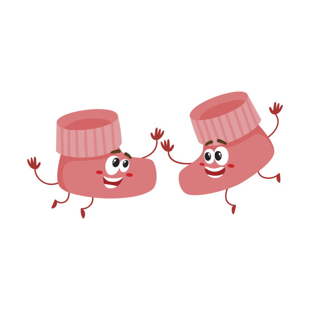 一对有趣的婴儿战利品，袜子角色一起玩图片下载