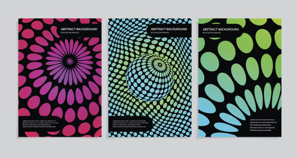 一套最小的彩色封面背景。图片下载