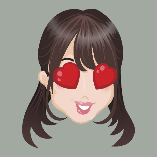 表情符号。亚洲女孩。爱图片下载