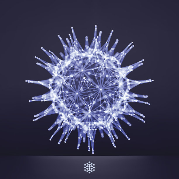 球体与连接线和点。发光的网格。连接结构。线框矢量插图。图片下载