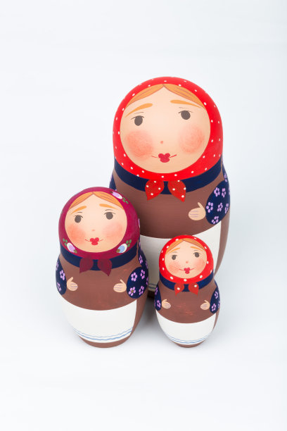 三个俄罗斯娃娃，巴布什卡图片下载
