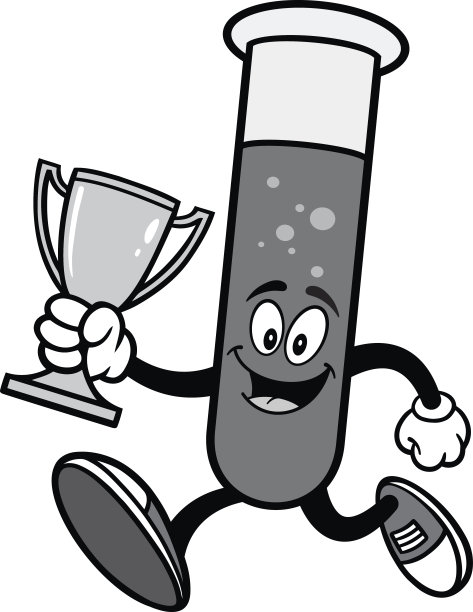 试管运行与奖杯插图图片下载