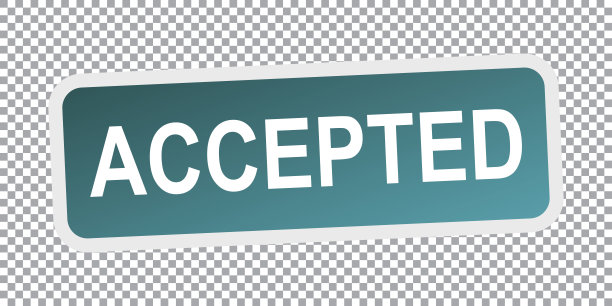 接受向量邮票。平面向量插图图片下载