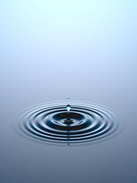 水滴落入水面素材图片