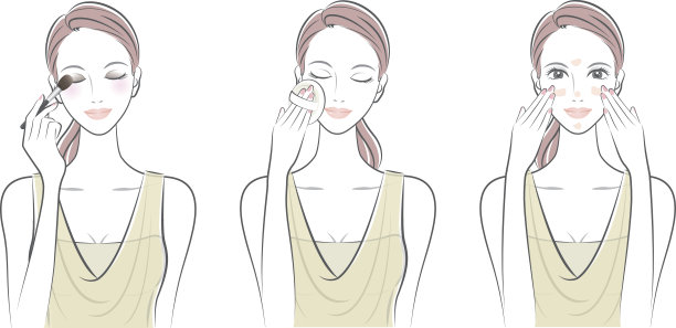 正在化妆的女人图片下载