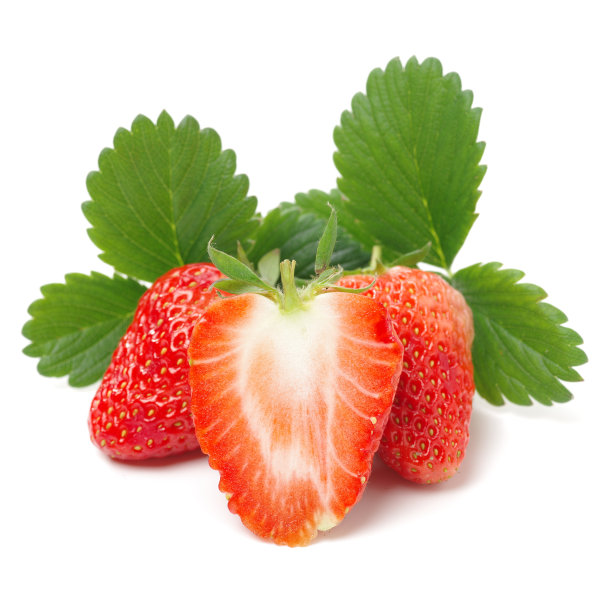 白色背景上的草莓图片下载