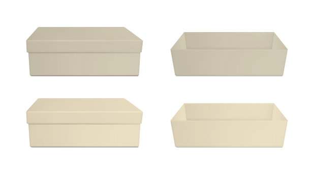 棕色的纸或塑料打开和关闭的盒子，玩具，鞋子或食物图片下载