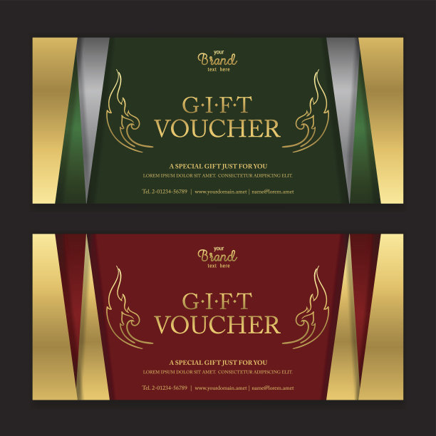 金银礼券或礼券卡图片下载