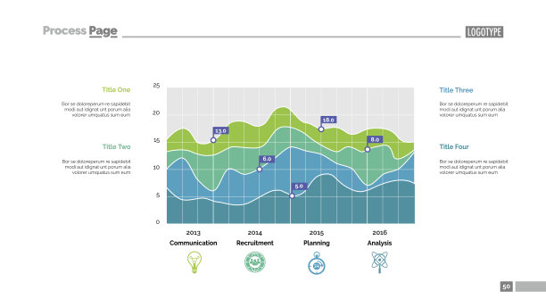 详细多彩的图形幻灯片模板图片下载