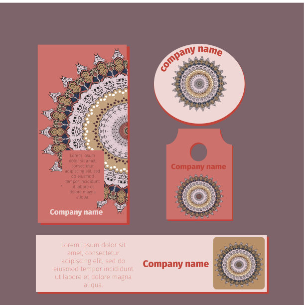 企业品牌标识模板公司公司设计，设置为商务酒店，度假村，水疗中心，豪华高档标志，矢量插图图片下载