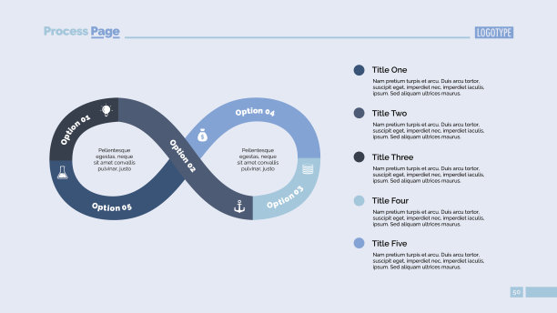 五步无限符号幻灯片模板图片下载