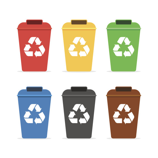 供循环再造的垃圾桶图片下载