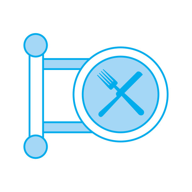 餐厅挂招牌孤立图标图片下载