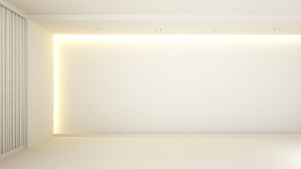 空房间装饰照明艺术品- 3d渲染图片下载