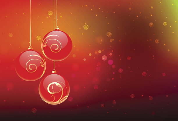 圣诞球在彩色背景图片下载