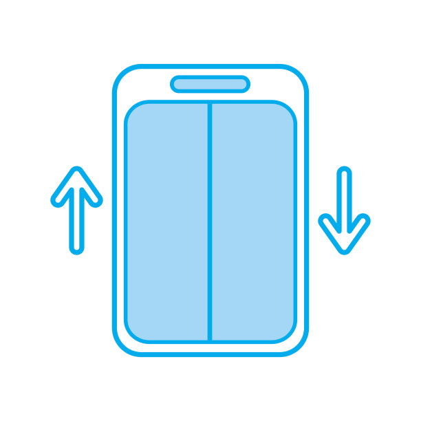 电梯服务孤立图标图片下载