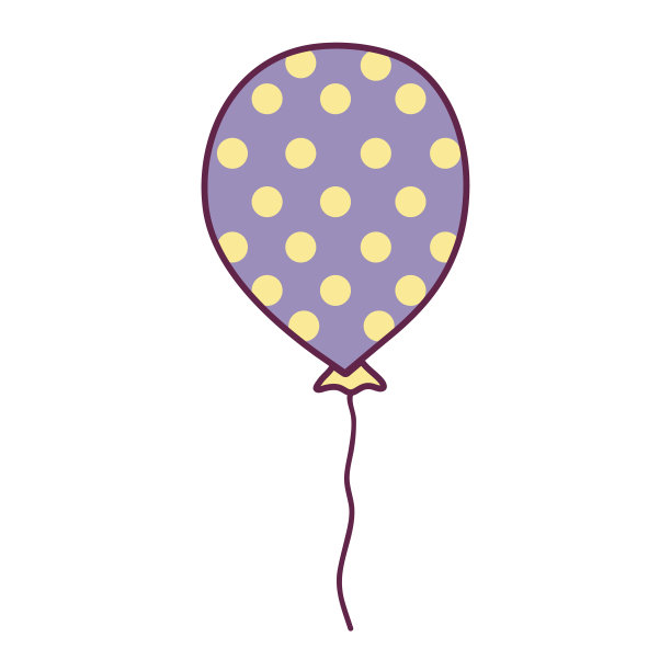可爱的气球用点设计来装饰图片下载