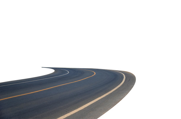 路白色背景图片下载