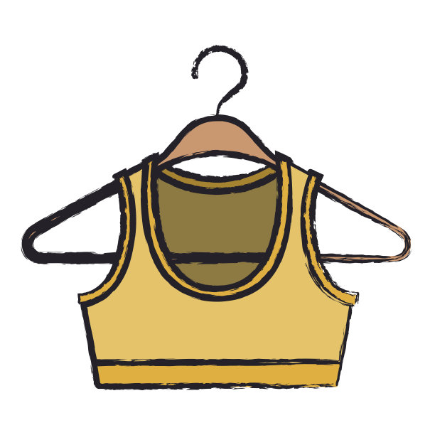 彩色模糊轮廓的衬衫顶部的妇女在衣架图片下载