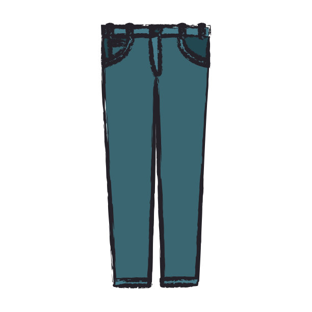 彩色模糊轮廓的女性裤子图片下载