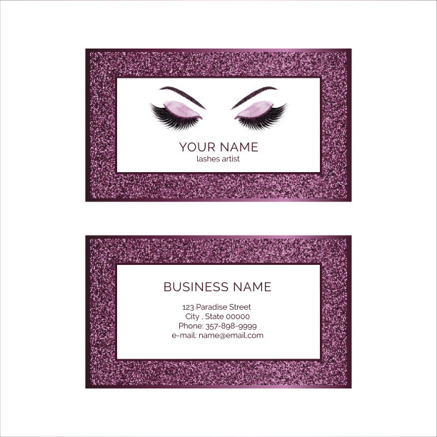 化妆师名片设计图片下载