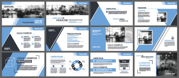 蓝色表示模板和信息图元素背景。用于商业年度报告，传单，企业营销，传单，广告，小册子，现代风格。图片下载