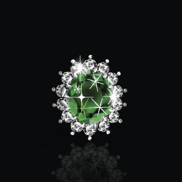 镶红宝石和钻石的金戒指图片下载