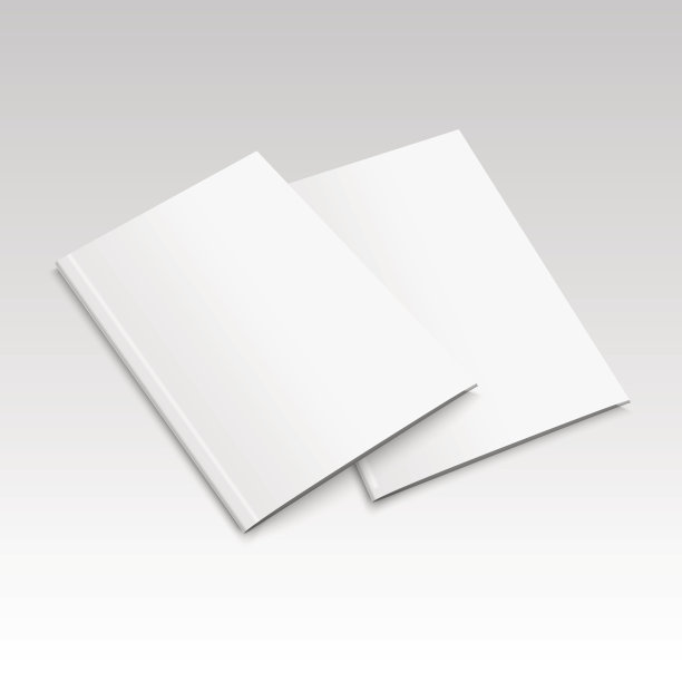 真实空白封闭的宣传册模型模板。向量。图片下载
