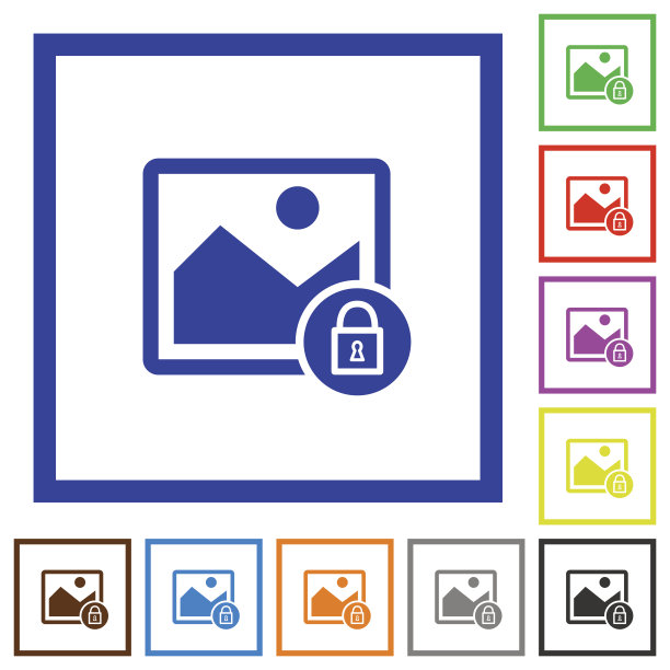 锁定图像平面框图标图片下载