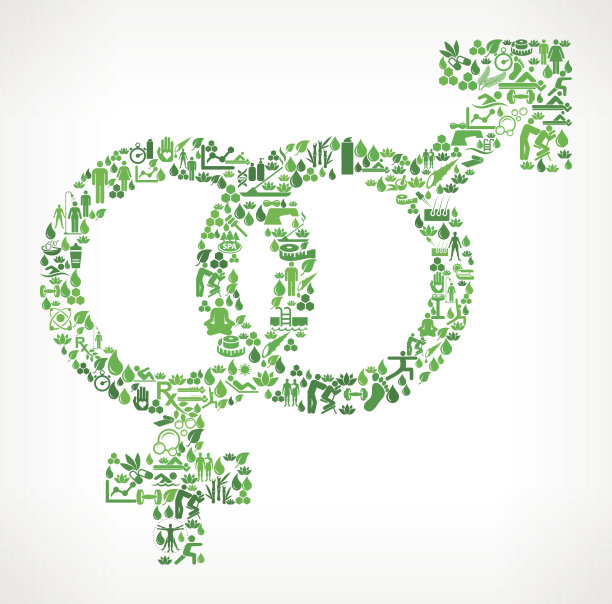 夫妇健康和健康图标设置背景模式图片下载