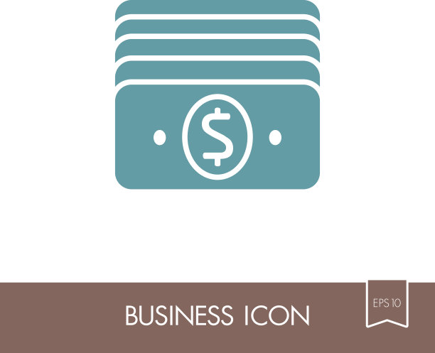 钱的轮廓图标。商业标志图片下载