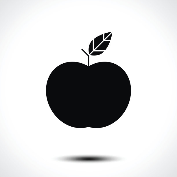 苹果图标孤立在白色背景图片下载