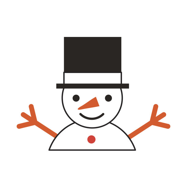 雪人角色孤立图标图片下载