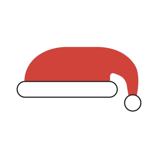 圣诞帽孤立的图标图片下载