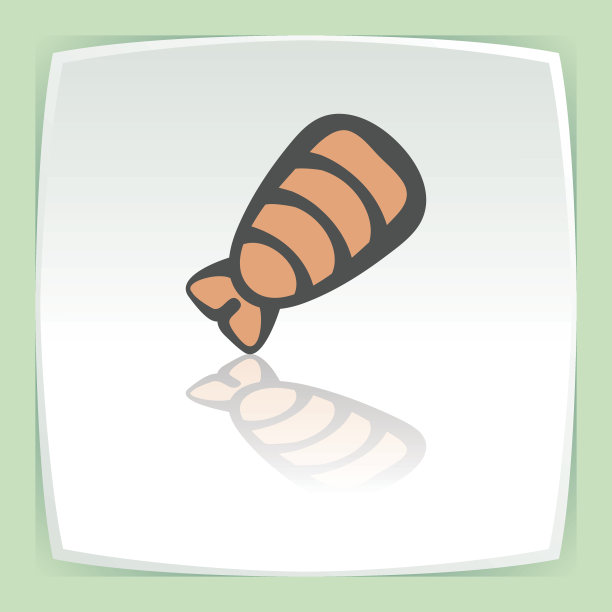 矢量轮廓寿司虾日本食物图标。现代图标和象形文字。图片下载