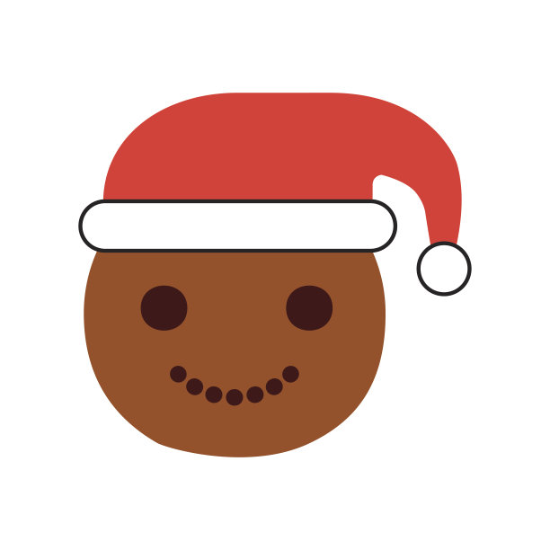 姜饼圣诞标志图片下载