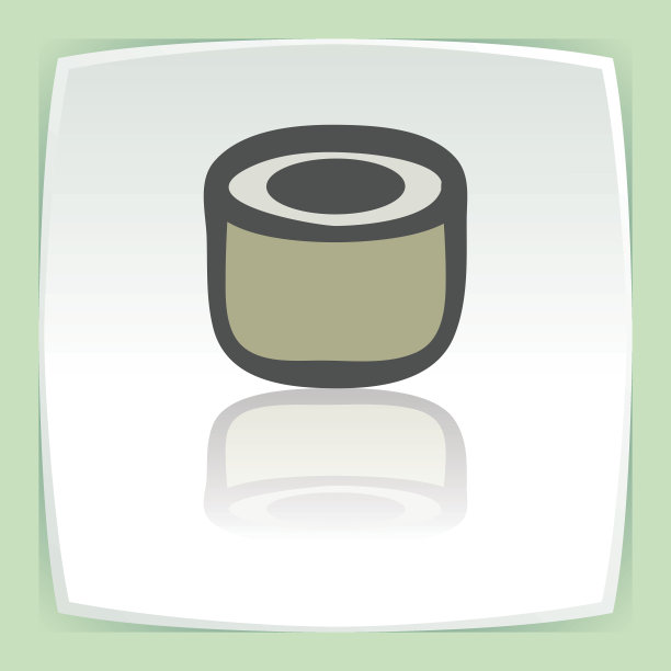 矢量轮廓寿司卷日本食物图标。现代图标和象形文字。图片下载