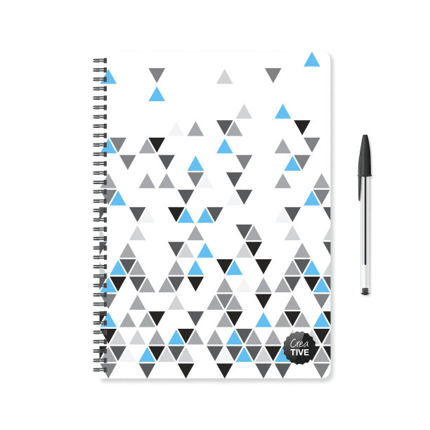 抽象几何背景笔记本和圆珠笔图片下载