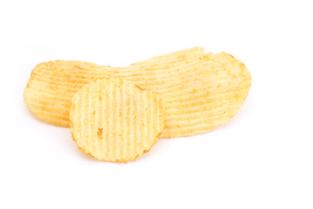 土豆片孤立的白色背景特写图片下载