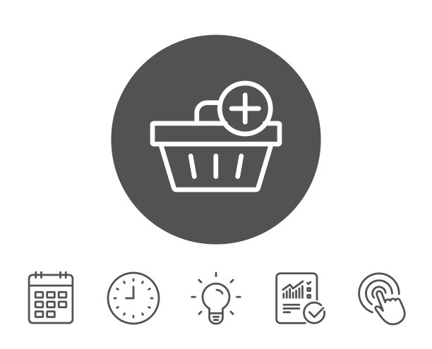 添加到购物车线图标。在线购买。图片下载