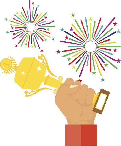 那只手拿着一个体育奖杯。图片下载