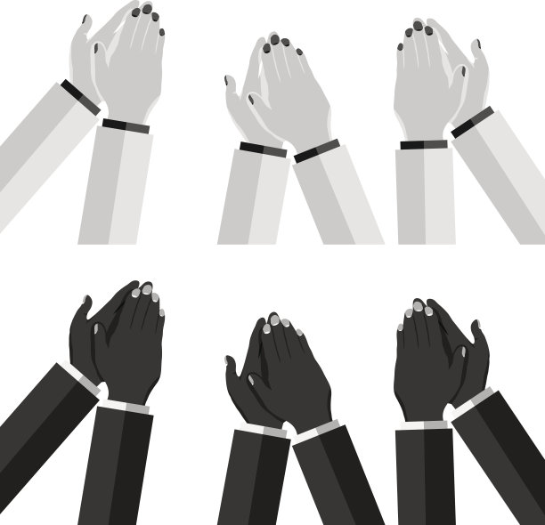 拍拍你的手。的掌声。孤立的手鼓掌图片下载