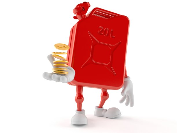 汽油罐字符与硬币图片下载