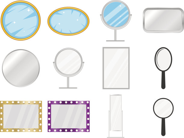 镜子，镜子的图标，一件家具，看。一副大镜子。图片下载