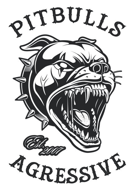 愤怒的比特犬的头图片下载